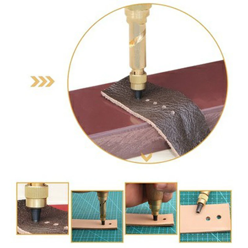 DIY Leather Manual Punching Automatic Punching Machine Belt Automatic Punching Machine Silent Round Punching Sub Belt Punching S