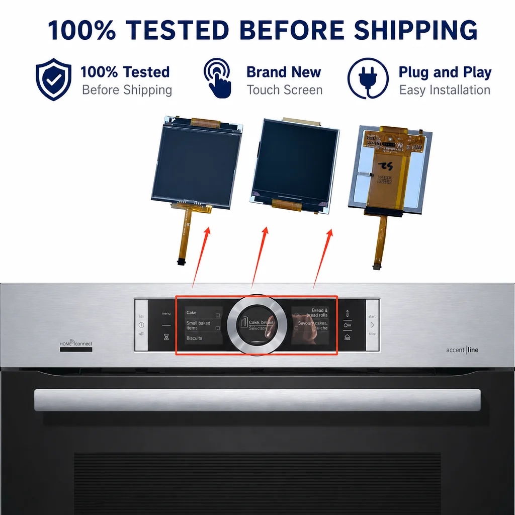 New LCD Display Touch Screen For Bosch Oven HSG836 HSG856 Left Right Middle Panel Replacement Part 100% Tested Plug & Play
