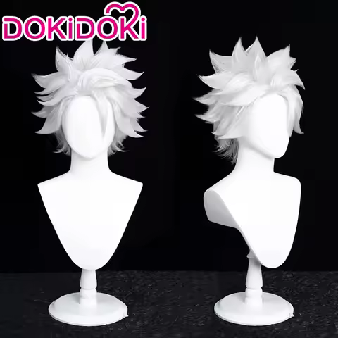 IN STOCK Hitsugayaa Toushirouu Wig Anime Cosplay Wig DokiDoki Men Hitsugayaa Toushirouu Cosplay White Curly Hair Christmas