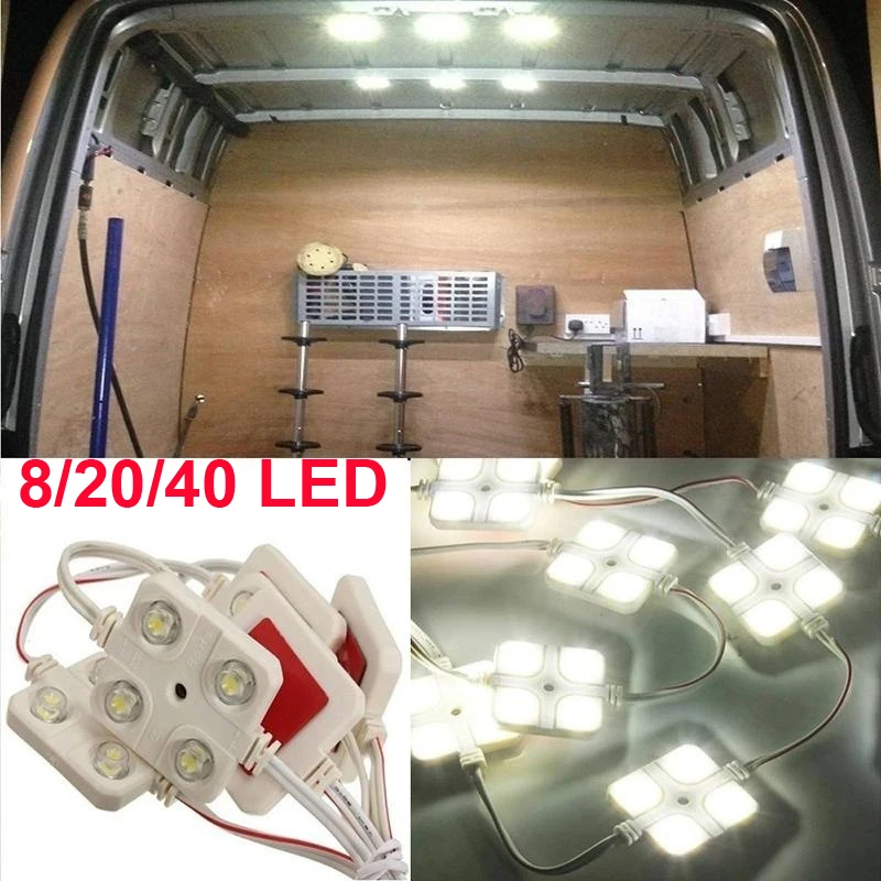 8/20/40 LED Interior Lights Kit For Trailer Lorries Sprinter Ducato Transit