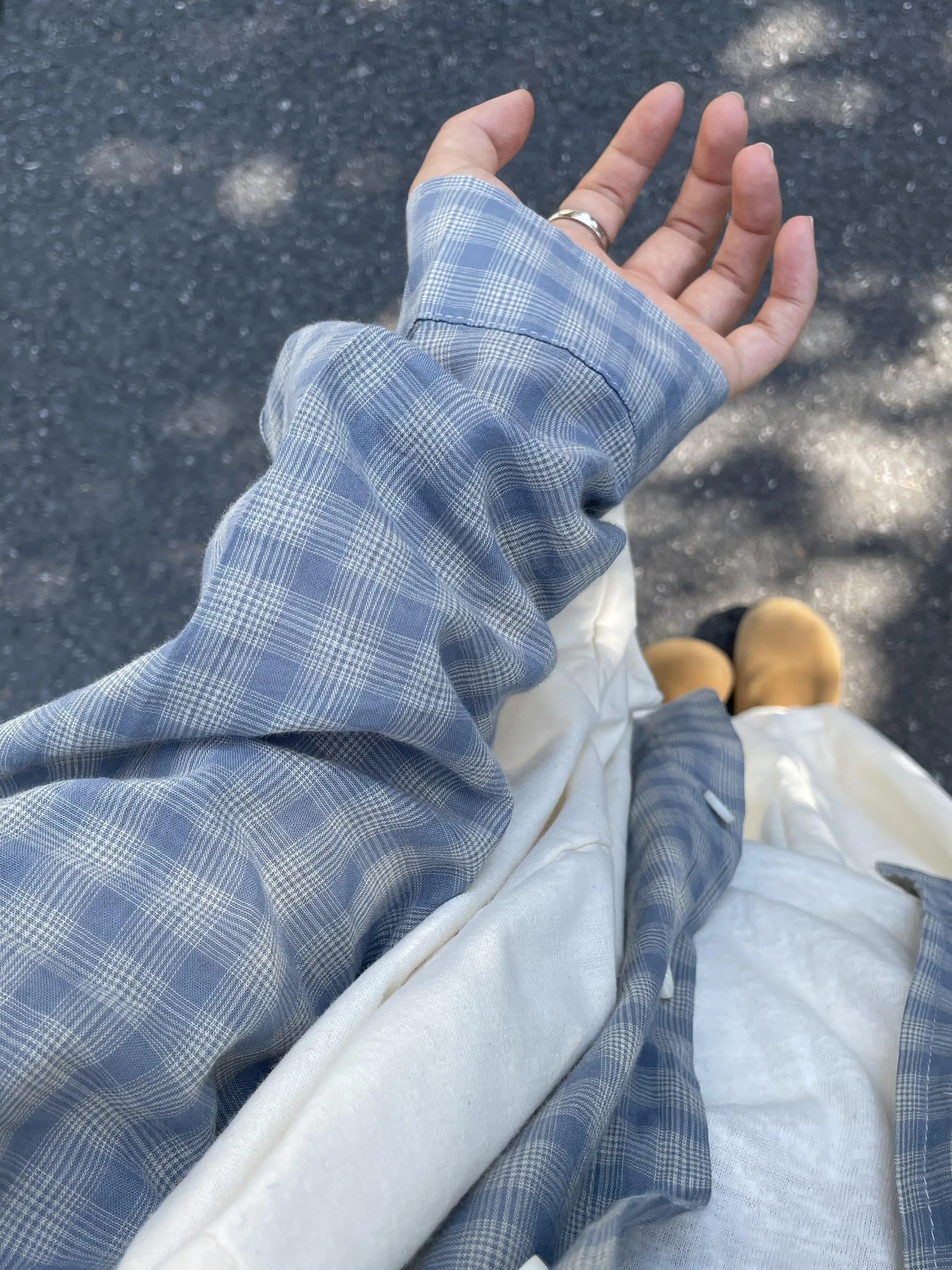 Blue Plaid Casual Loose Long Sleeve Women's Shirt Spring Autumn 2026 New Korean Style Versatile Outerwear Top