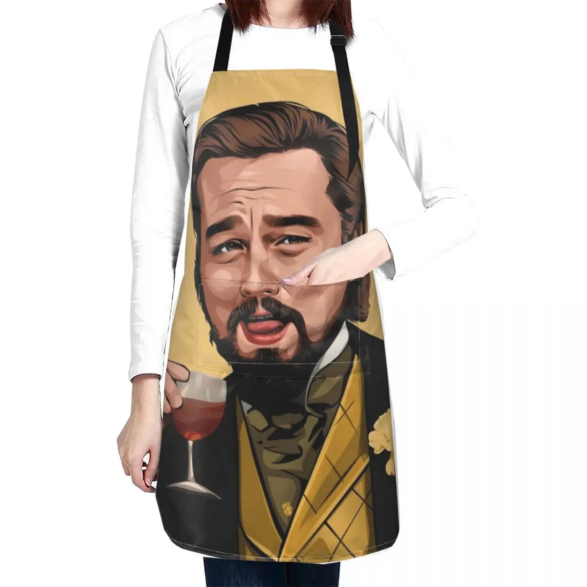 Laughing Leo Iconic Meme From Django Unchained Apron For Kitchen Women Kitchen Handle For Women christmas chef for man Apron