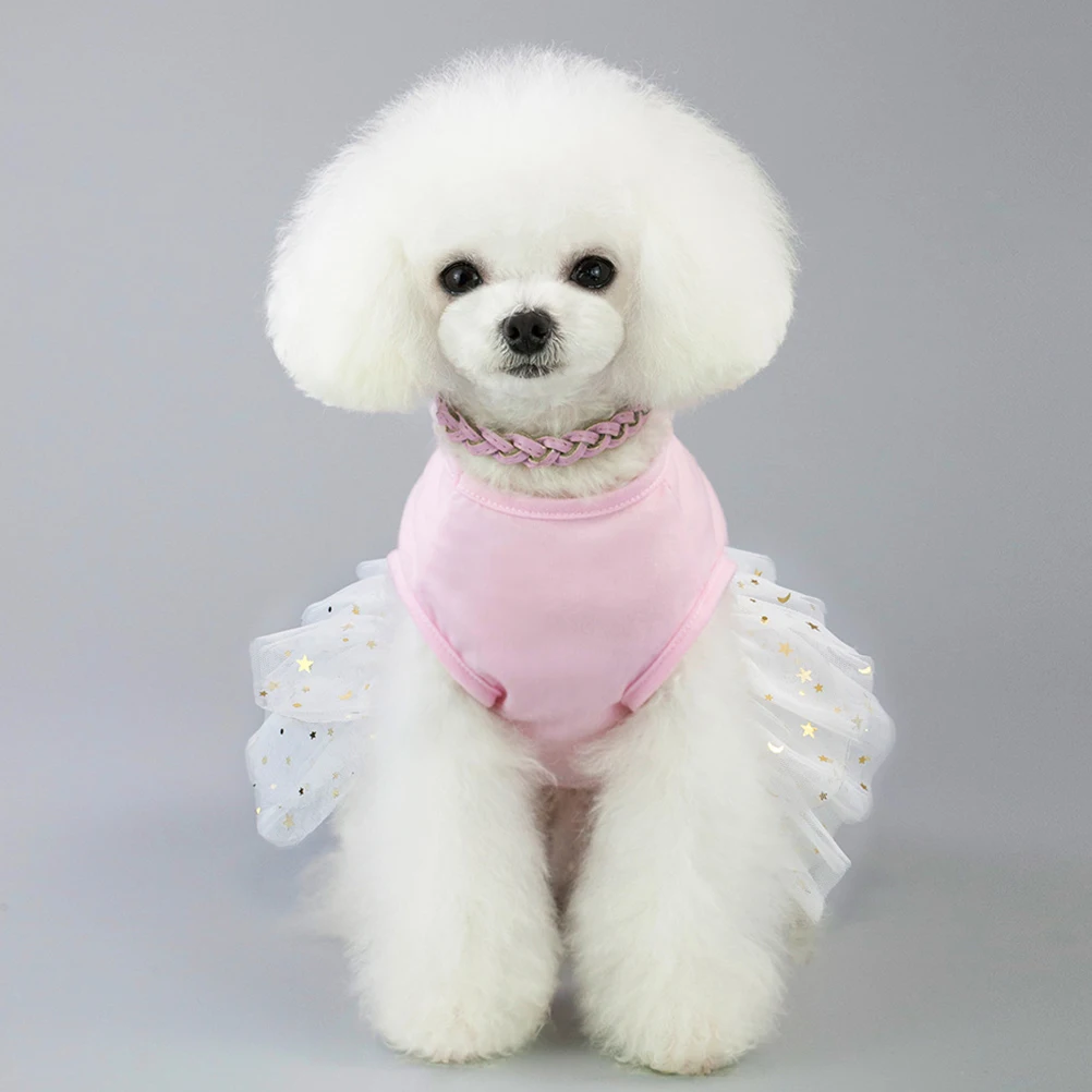 

Pet Lace Skirt Dog Cloth Tutu Tulle Clothing Dress Clothe White Puppy Spring and Summer