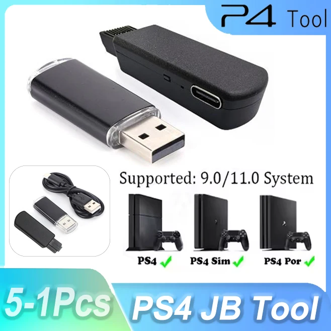 مفتاح واحد JB أداة تعديل مجموعة تعديل عدة USB محول USB دونغل Jailbreaker لملحقات نظام PS4/PS4 Pro/PS4 Slim 9.0-11.0