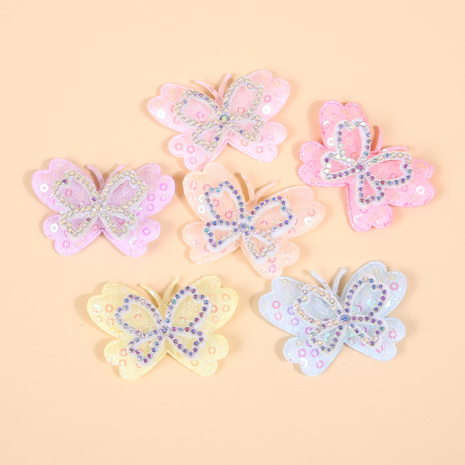 10 szt. Gąbki w kształcie diamentów wodnych, dekoracje w kształcie motyli do ubrań, rękodzieła, torebek, rękodzieła DIY, akcesoria do włosów