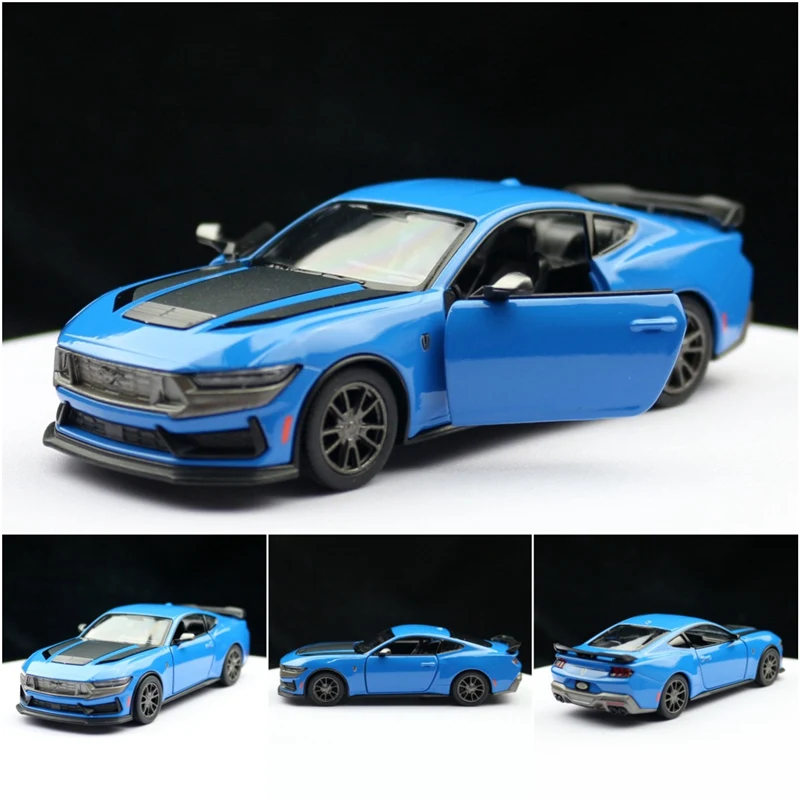 1:38 2024 Ford Mustang GT Shelby Alloy Sports Car Model Diecasts Metal Super Racing Car Vehicles Model Simulation Kids Toy Gifts