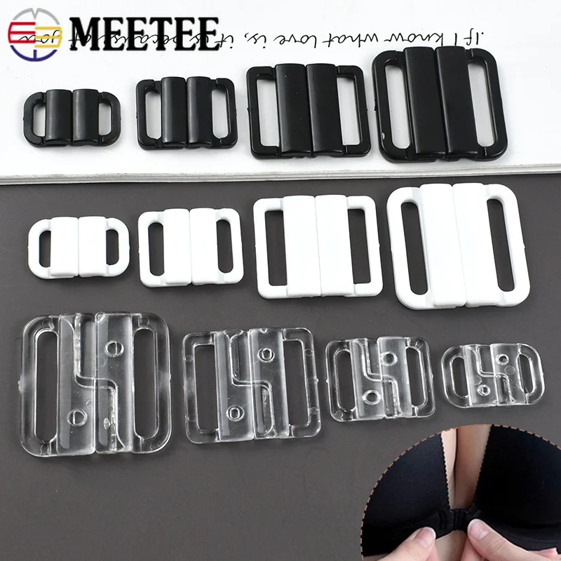 

200/500Sets Plastic Bra Buckle Set 10-25mm Strap Closure Clasps for Garment Bikini Straps Clasp Underwear Sewing DIY Accessories