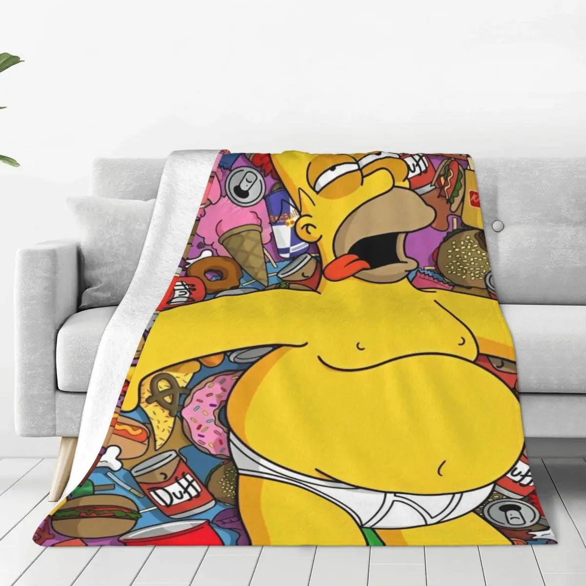 Blanket Picnic Flannel Throw Blanket The S-simpsons Cartoon For Living Room Super Warm Custom Quality Bedspread Birthday Present