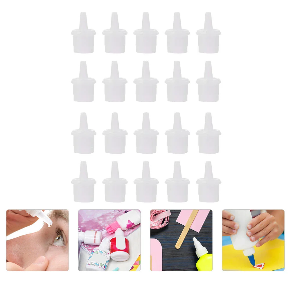 60 Pcs Eyelash Glue Inner Mouth Bottle Accessory Universal Replacement Caps Small Tips Pp