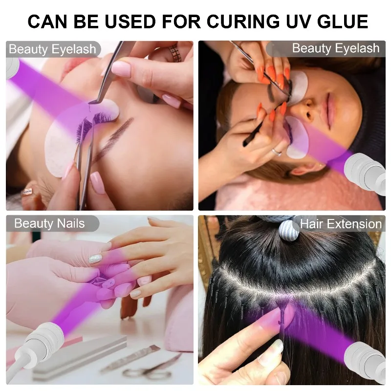 UV Eyelash Lamp Grafting Extension Eyebrow Gel Glue Curing Beauty Salon Angle Adjustable Foot Switch Floor UV Led Nail Light view 4