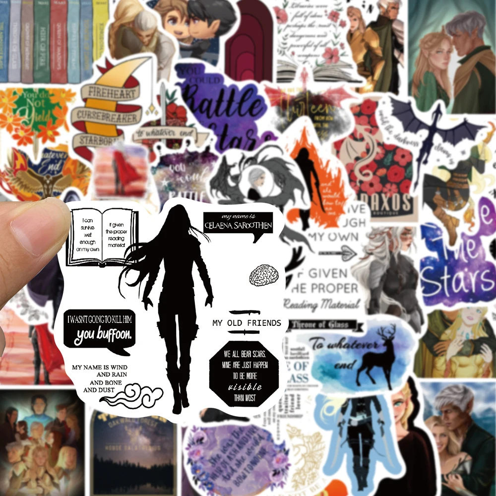 

10/30/50pcs Celaena Throne of Glass Book Stickers for Laptop Stationery Scrapbooking Suitcase Wall Waterproof Sticker Decal Toys