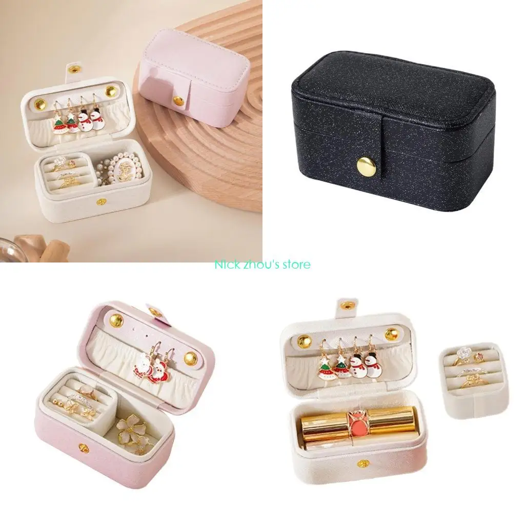 

E15E Jewelry Storage Box Portable Travel Jewelry Box Suitable for Earrings Rings