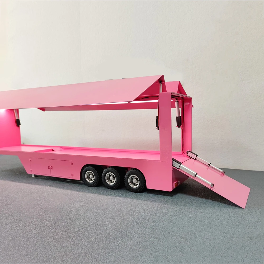 Custom 1/14 RC Lift Flank Box Trailer Metal Tractor Container Container Truck Model RC Trailer Adult Collection Toy