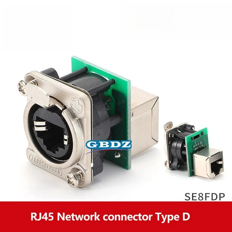 

D-Type Module RJ45 CAT5E Vertical Panel-Mount Connector Network Ethercon Chassis Socket,D-N8FDP RJ45 Feed/Pass Panel Mount Jack