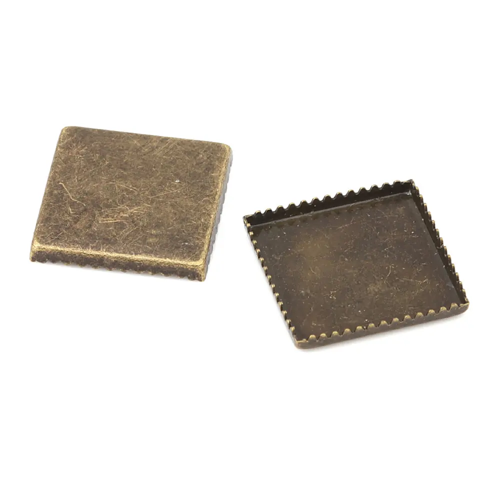 Wewnątrz 25x18MM 40x30MM 18K złoty kolor mosiądz owalne koronkowe tace ramki podstawa Cabochon koraliki ustawienia akcesoria do wyrobu biżuterii — zdjęcie 7