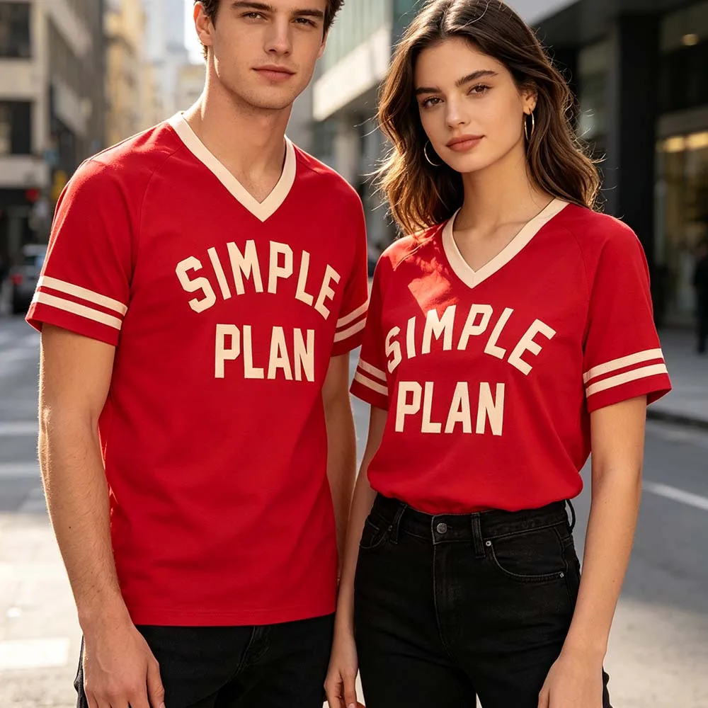 Camiseta de Futebol Simples para Homens e Mulheres, Camiseta de Verão Solta, Jersey de Futebol de Manga Curta, Design Fashion, T-shirt Casual Unissex Streetwear