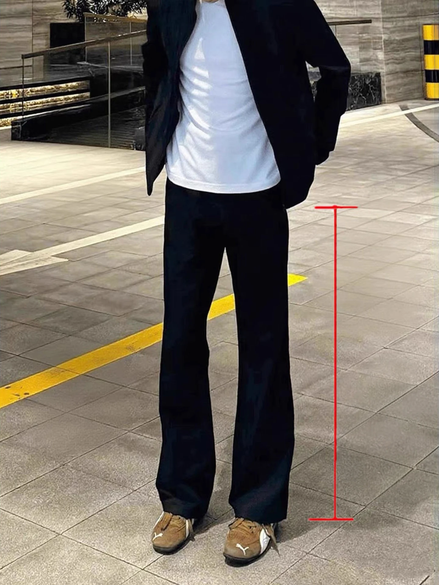 

Bla Fce Lined Bootcut Jeans Men's Elastic Slim Straight American Vibe Lab Coat Casual Straight Loose Fit Winter Jeans