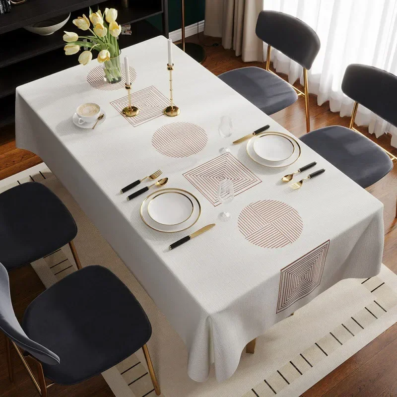 WT0603-L Light luxury tablecloth rectangular fabric dining table cloth