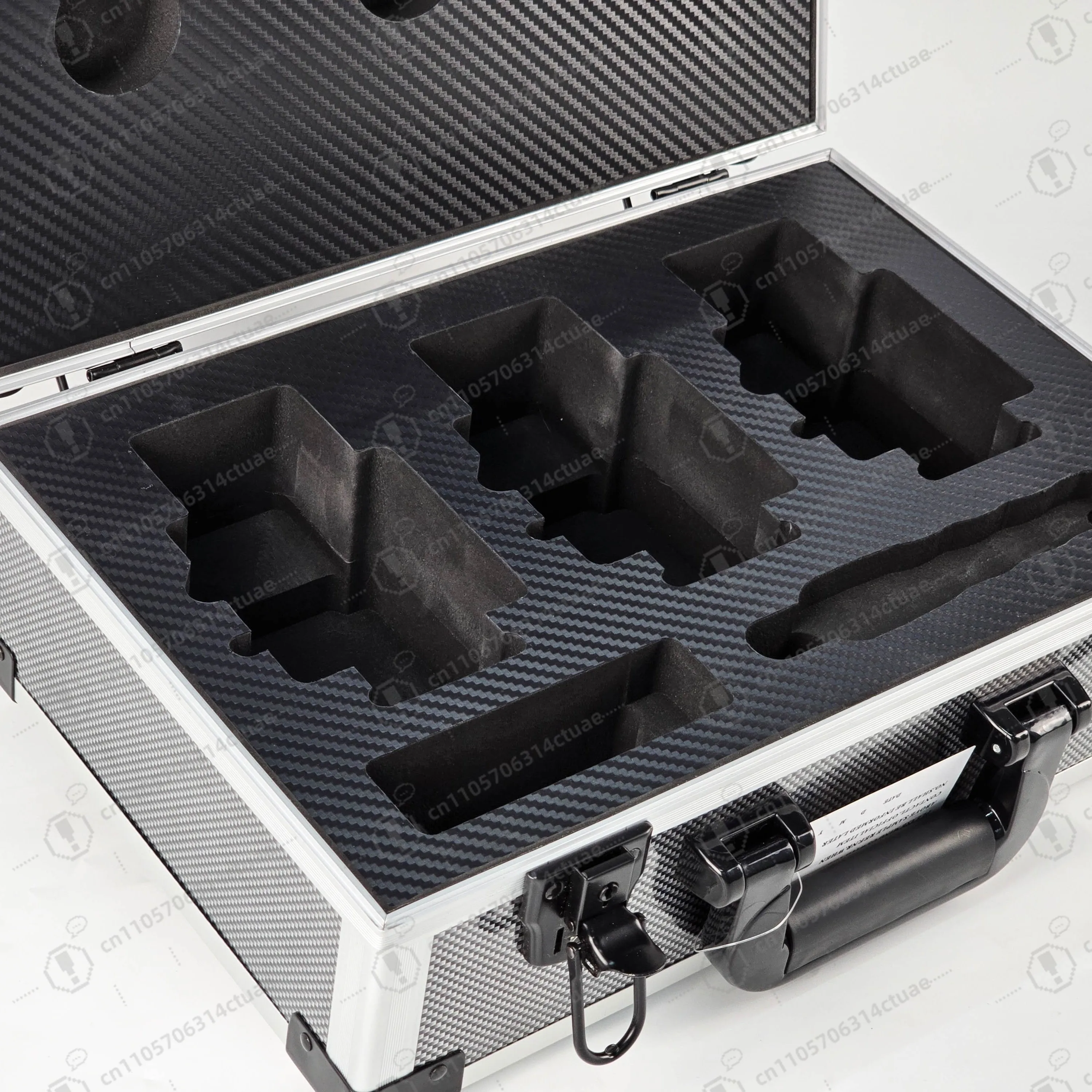 صندوق أدوات ألومنيوم مبطن بالرغوة من مادة EVA، صندوق تخزين منزلي صلب لتغليف معدات الحدائق المعدنية #3