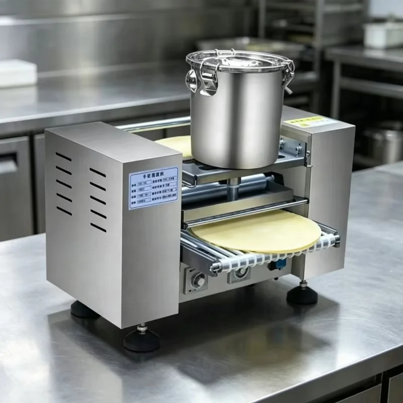 Mille Crepe Cake Machine Multifunctional Thousand Layer Pastry Maker with Food Grade Stainless Steel for Bakery