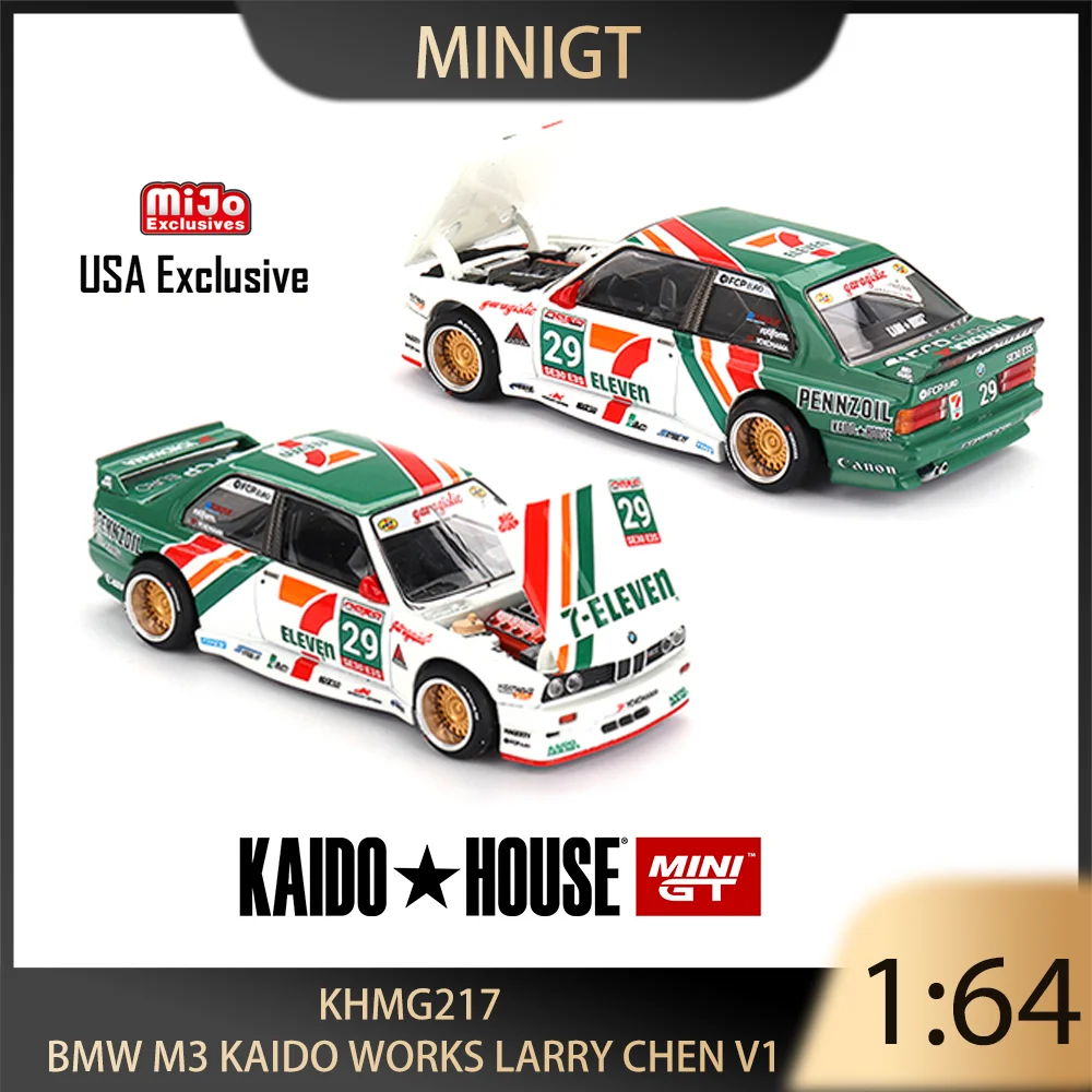 

Kaido House MINIGT 1/64 217 BMW M3 KAIDO WORKS LARRY CHEN V1 USA Exclusive Alloy Premium Diecast Vehicle Model Toys Collectible