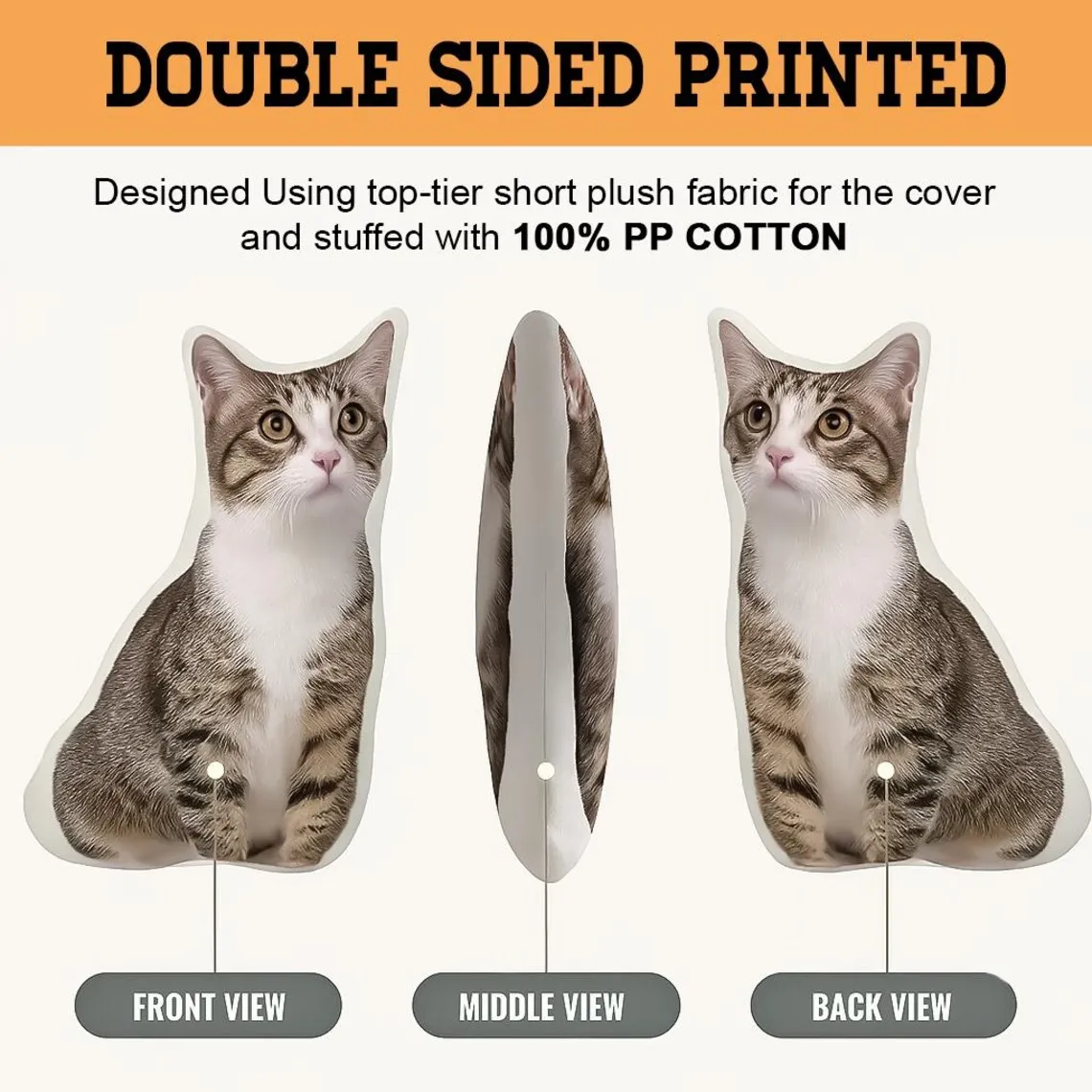 DIY Photo Custom Cushion Personalized Pet Pillow Dolls Stuffed Animal Pillow Customization Humanoid Pillows Birthday Gifts view 2