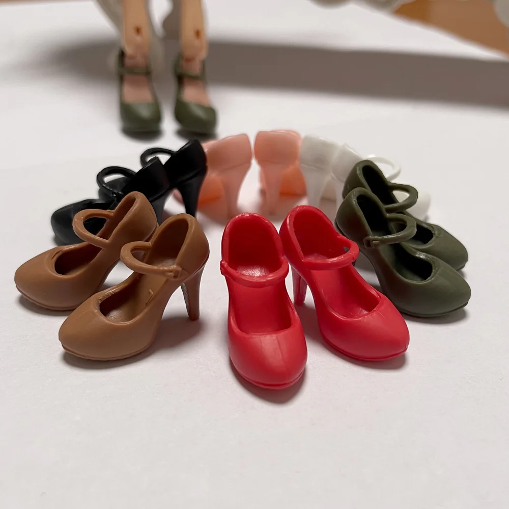

1/6 BABI FR Blythe ST Супермодель кукольной обуви, аксессуары, модные классические простые туфли на высоком каблуке для куклы 30 см, повседневные туфли для одевания