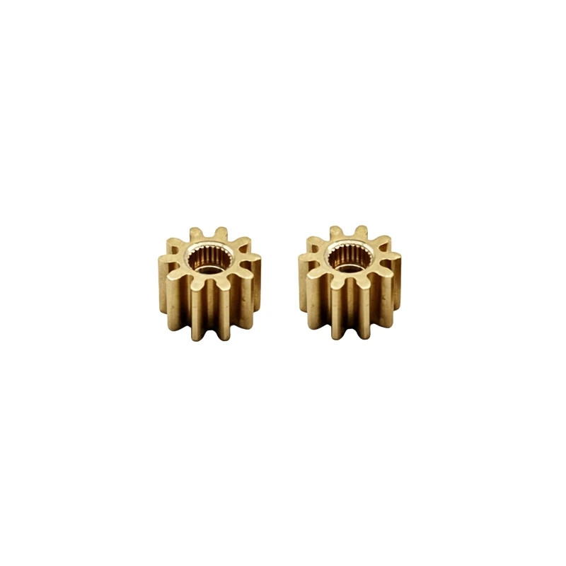 2PCS Brass Cylinder Gear 1M 10T Compatible with 5mm Diameter Servo Shaft Mini Transmission Pinion for Hobby Model Modification