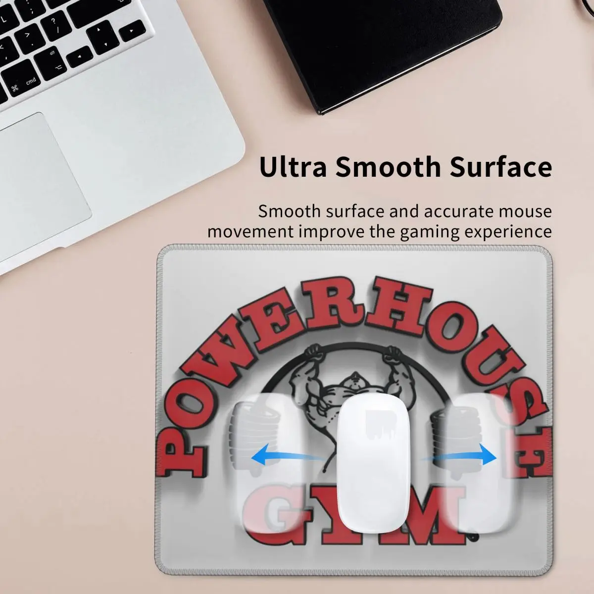 Powerhouse-alfombrilla de ratón con motivación para gimnasio, teclado de ordenador, alfombrilla para ratón, alfombrilla de escritorio para PC, alfombrillas para mesa de oficina