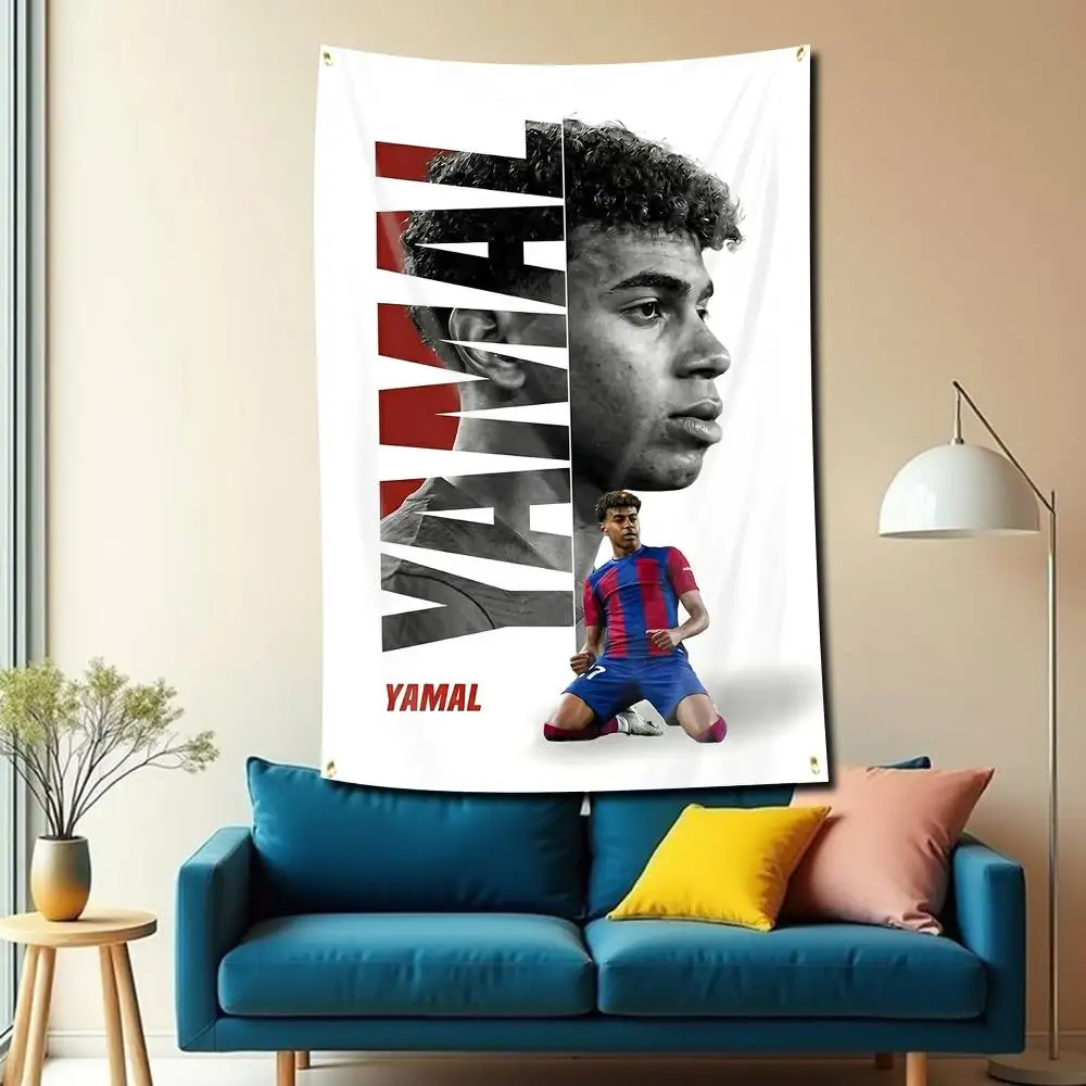 LY 304L-Lamine Yamal Starboy Flag Tapestry Banner for Bedroom Living Room Outdoor Camping Custom Supported
