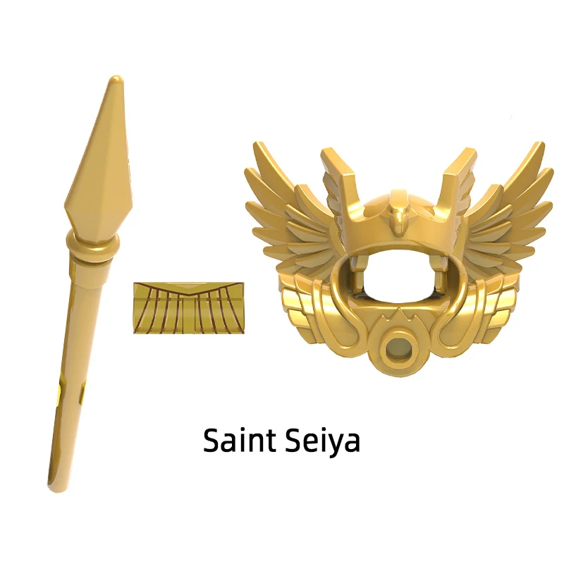 The Saint Seiya Aborigines Tutankhamun Hun Warrior Ares Athena Evil Knight Chief Model Blocks MOC Bricks Gifts Toys X0163