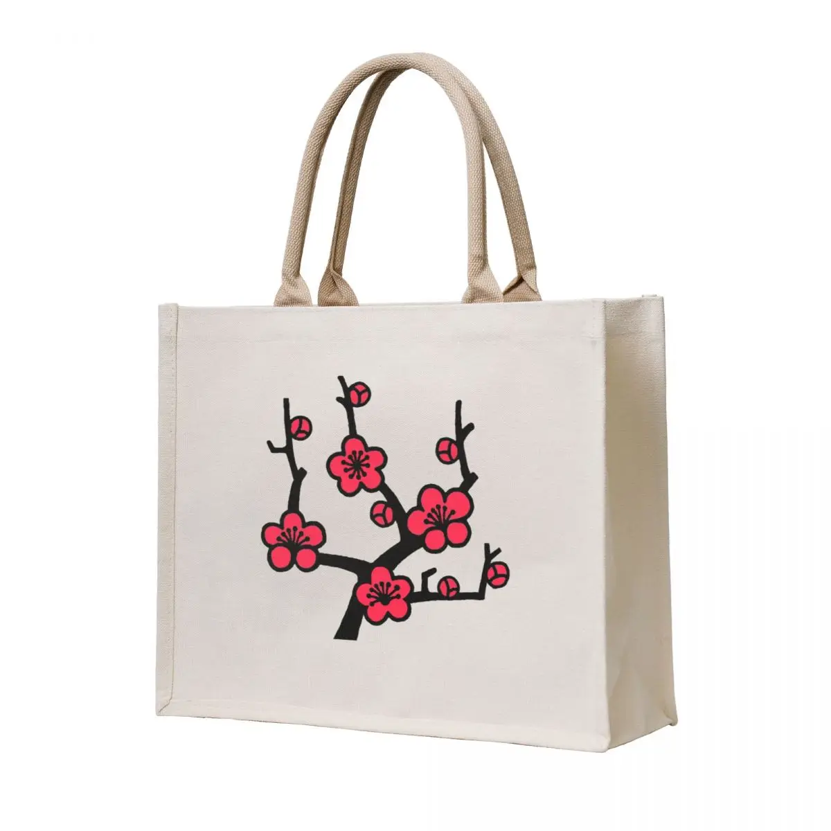 

Plum Tree Pattern Tote Bag custom canvas bag tote bag women Reusable bags Big