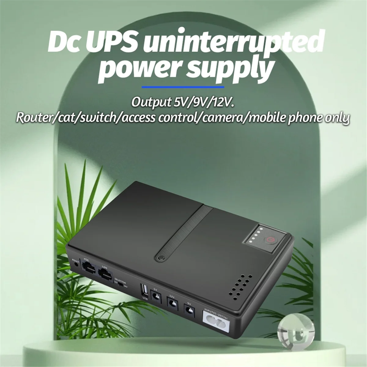 BFYL-New バッテリーなし UPS 無停電電源装置ルーター DC1018L ルーター 5V9V12V 光モデム監視バックアップ EU-PLUG