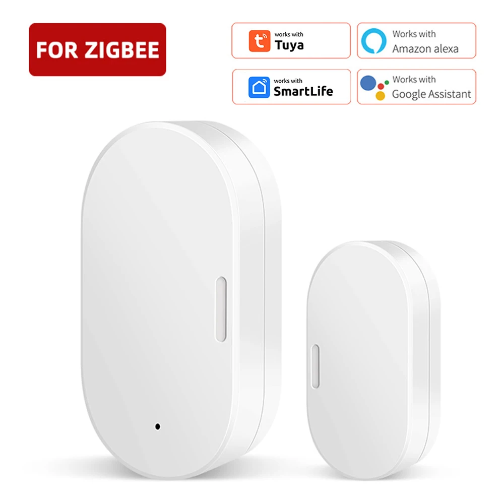 

1-6pcsTuya Smart Zigbee3.0 Door Sensor Open Close Detector Smartlife App Control Notification Compatible with Alexa Google Home