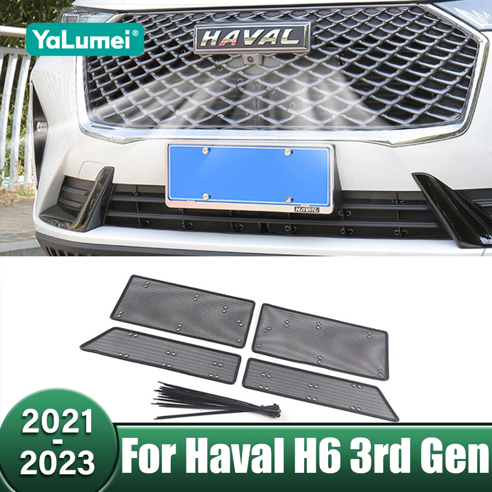 

Car Middle Insect Screening Mesh Front Grille Net Anti-mosquito Dust Cover Case For Haval H6 3rd Gen 2021 2022 2023 GT DHT-PHEV