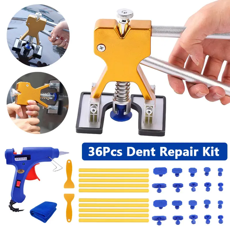 

Car Door Dent Repair Tool Kit Auto Body Dent Removal Push Type Paint Free Repair Hail Pit Small Dent For Auto SUV Trucks