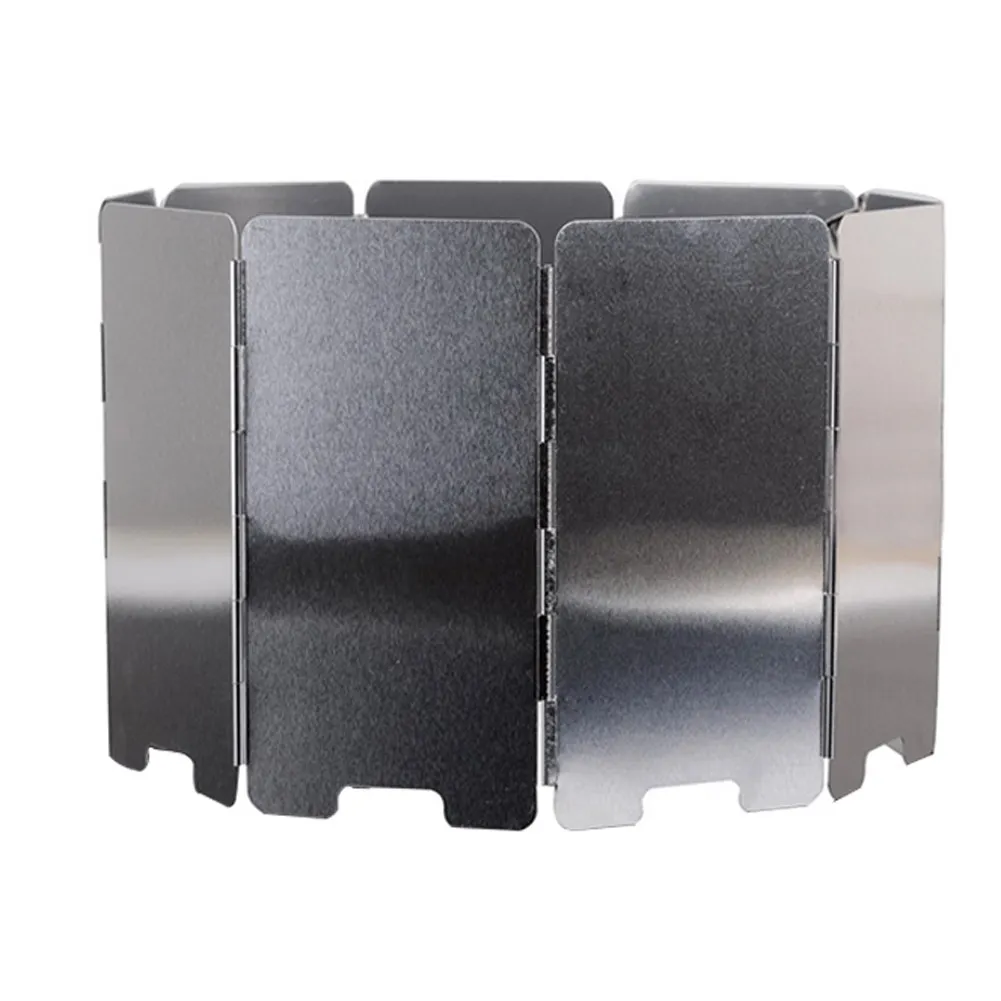 

Набор из 9 складных ветрозащитных экранов для походной плиты из алюминиевого сплава для кемпинга, пикника, путешествий, барбекю