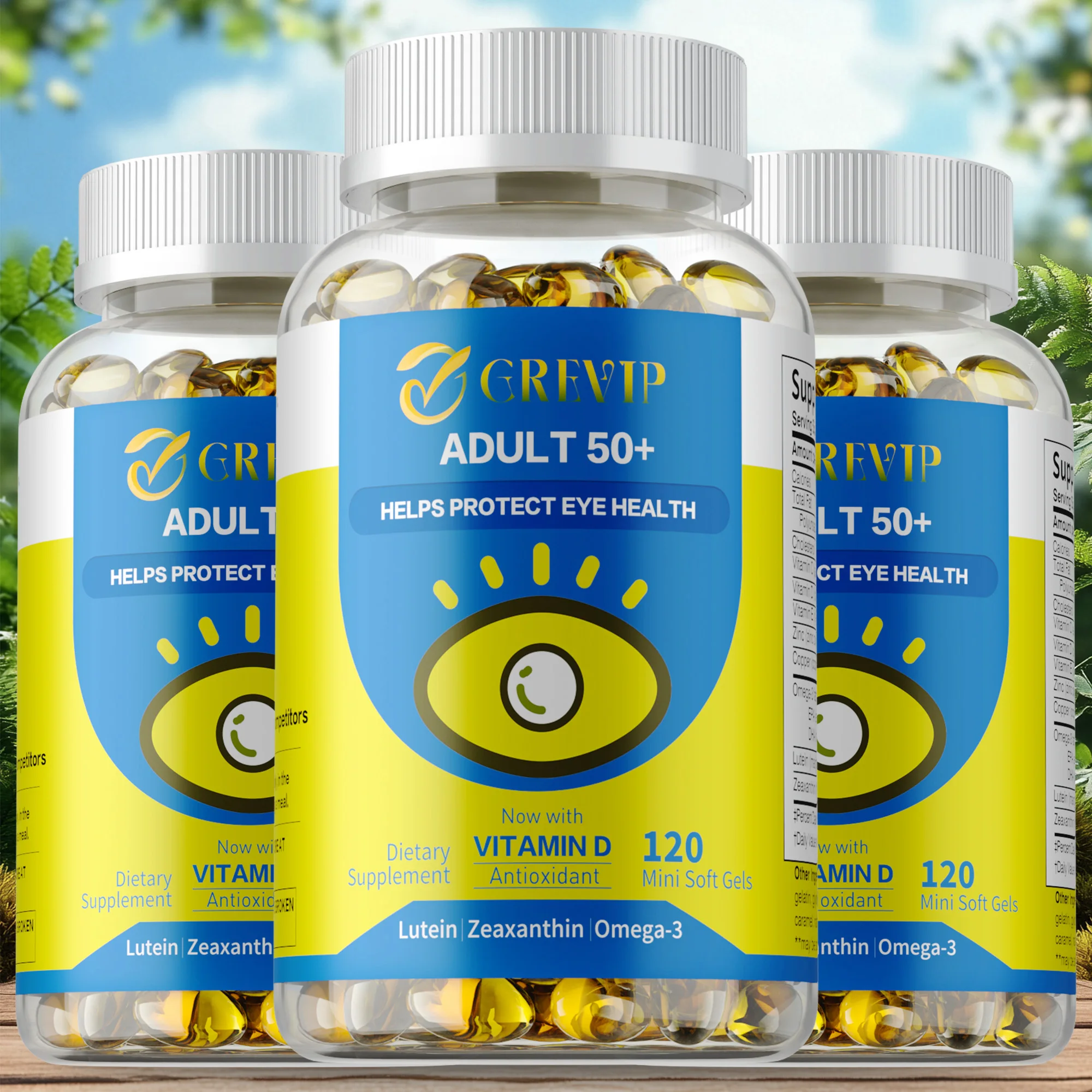 

ADULT 50 + Eye Health - Protect Eyes, Improve Visual Function, Reduces Eye Fatigue, Blurred Vision and Dry Eyes, Boosts Immunity