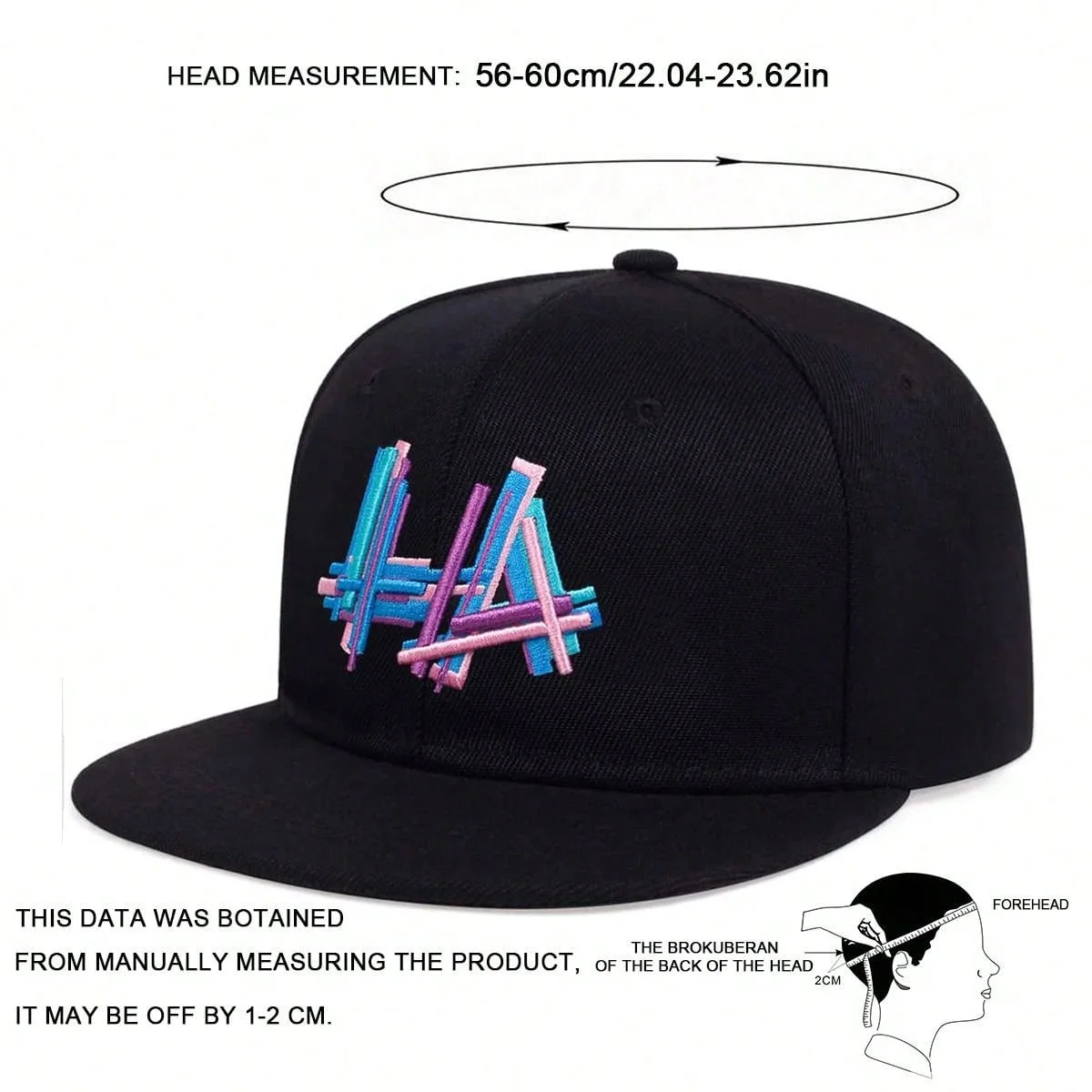 1piece Unisex Personality LA Letter Embroidery Hip-hop Hats Outdoor Adjustable Casual Baseball Caps Sunscreen Hat