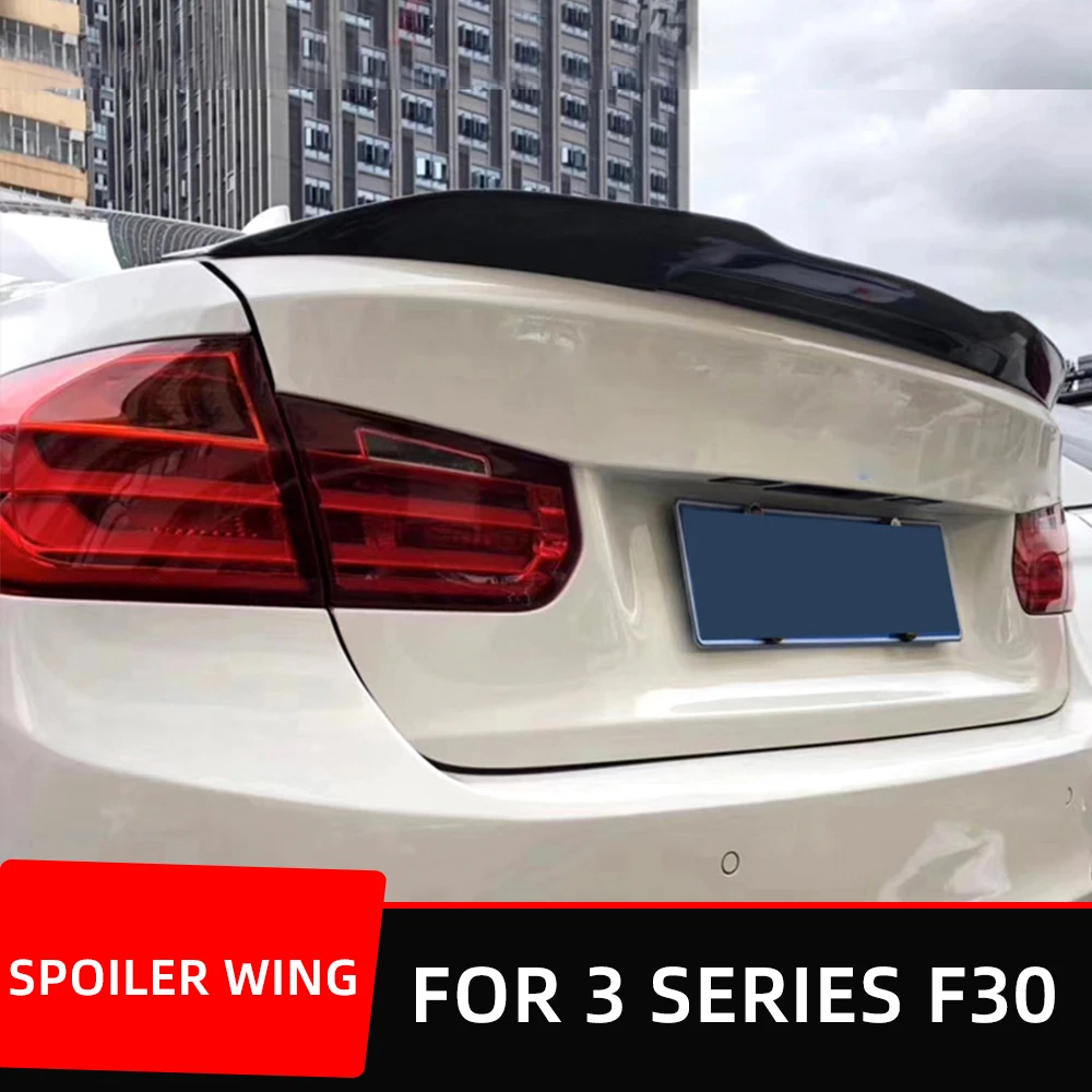 

For BMW 3 Series F30 F80 2012-2019 M3 M4 MP PSM Styling Rear Trunk Lid Ducktail Spoiler Wings Carbon Fiber Black Accessories