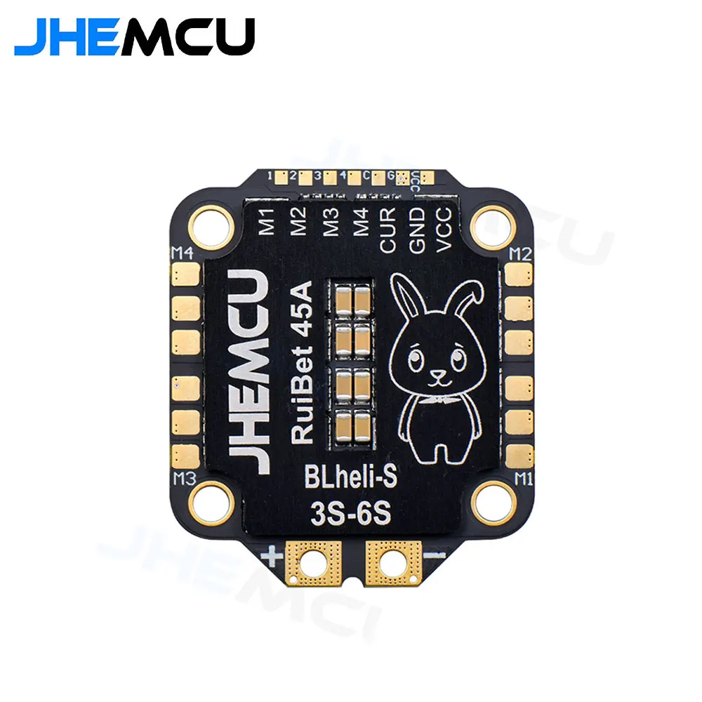 JHEMCU RuiBet 45A/55A ESC BLHELI_S Dshot600 4w1 bezszczotkowy ESC 3-6S 30.5X30.5 M4 dla RC FPV Freestyle kontroler lotu Drone