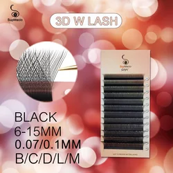 Sup macio 3d w Wimpern w Form Wimpern verlängerung 3d 0,07 d Curl natürliche weiche Volumen Cilios w Stil Blüte Wimpern Private Label