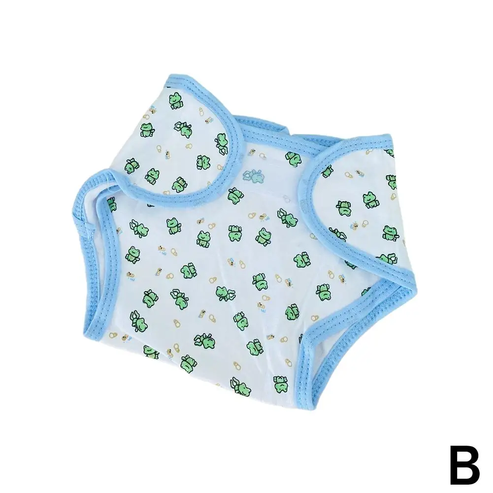 17-20 인치 인형을위한 만화 천 기저귀 아기 빨 수있는 재사용 가능한 기저귀 조정 가능한 어린이 변기 훈련 바지 P4N7