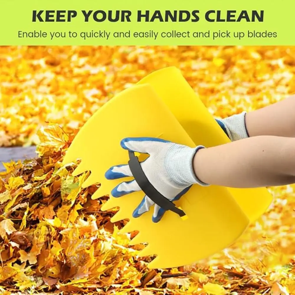Hand Held Leaf Scoops Hand Rakes Portable Leaf Sorting Garden Leaf Collector Plastic Lightweight Leaf Rake Rubbish Pick Up
