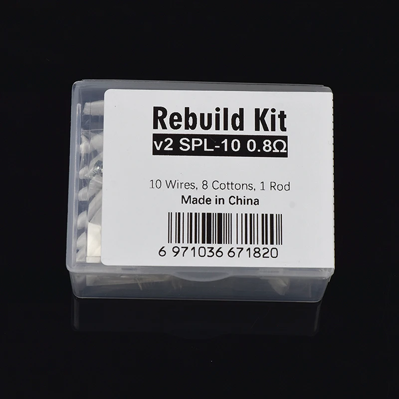 1 Set DIY Rebuild Kit V2 Spl-10 0.6/0.8ohm Spl-10 1.0/1.2ohm Mesh Coil Resistance  Replacement Accessories Tool