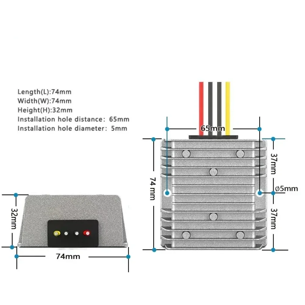 18V-90V to 12V 8A-15A automotive voltage regulator DC DC converter 24V36V48V60V72V to 12V Step Down Transformer Car Power Supply