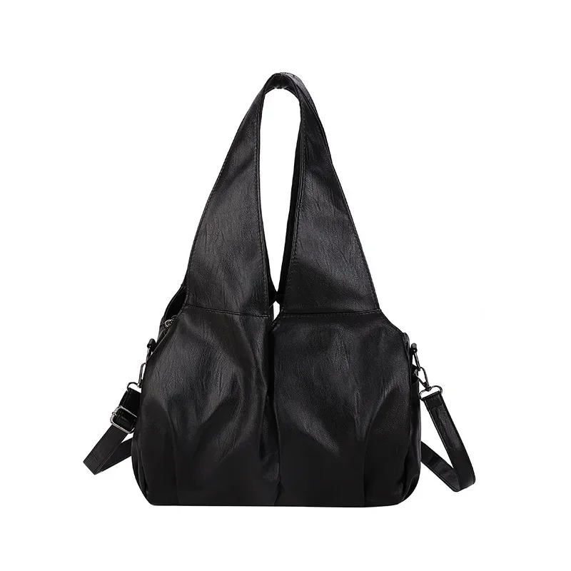 Large Capacity Shoulder Bag Women's 2025 New Premium Underarm Shoulder Bag PU Soft Surface Casual Commuter Tote Messenger Bag