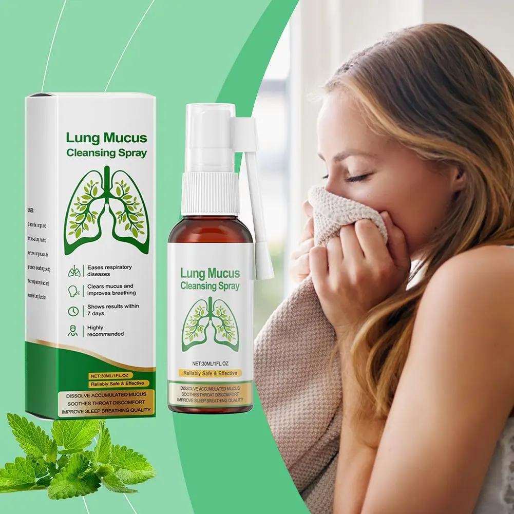 30ml Lung Detox Herbal Cleanser Spray For Smokers Clear Nasal Congestion 30ml Promotes Easy Breathing