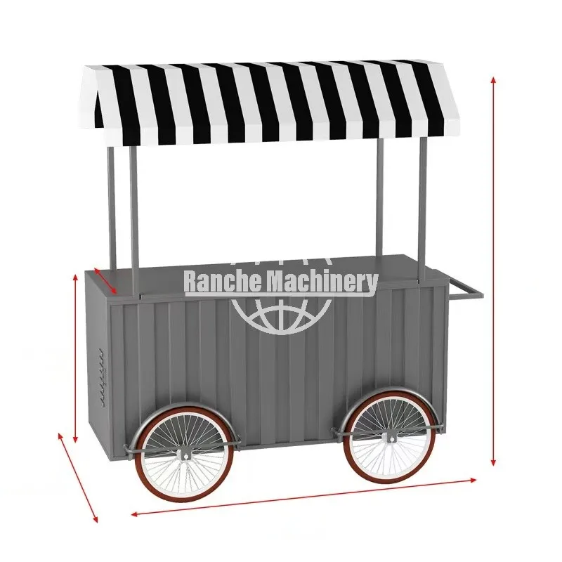 custom.Multifunctional Four-Wheel Stainless Steel Mobile Food Truck GPS Tracking Snack Food Milk Tea Fast