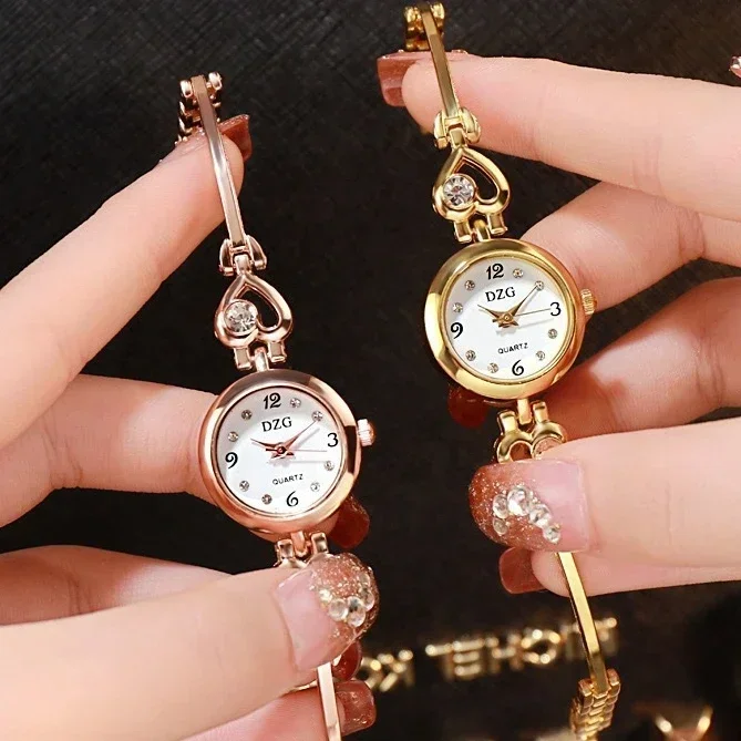 Reloj de pulsera de corazón para Mujer, Reloj de cuarzo de oro rosa, Reloj de pulsera informal, regalo, nuevo